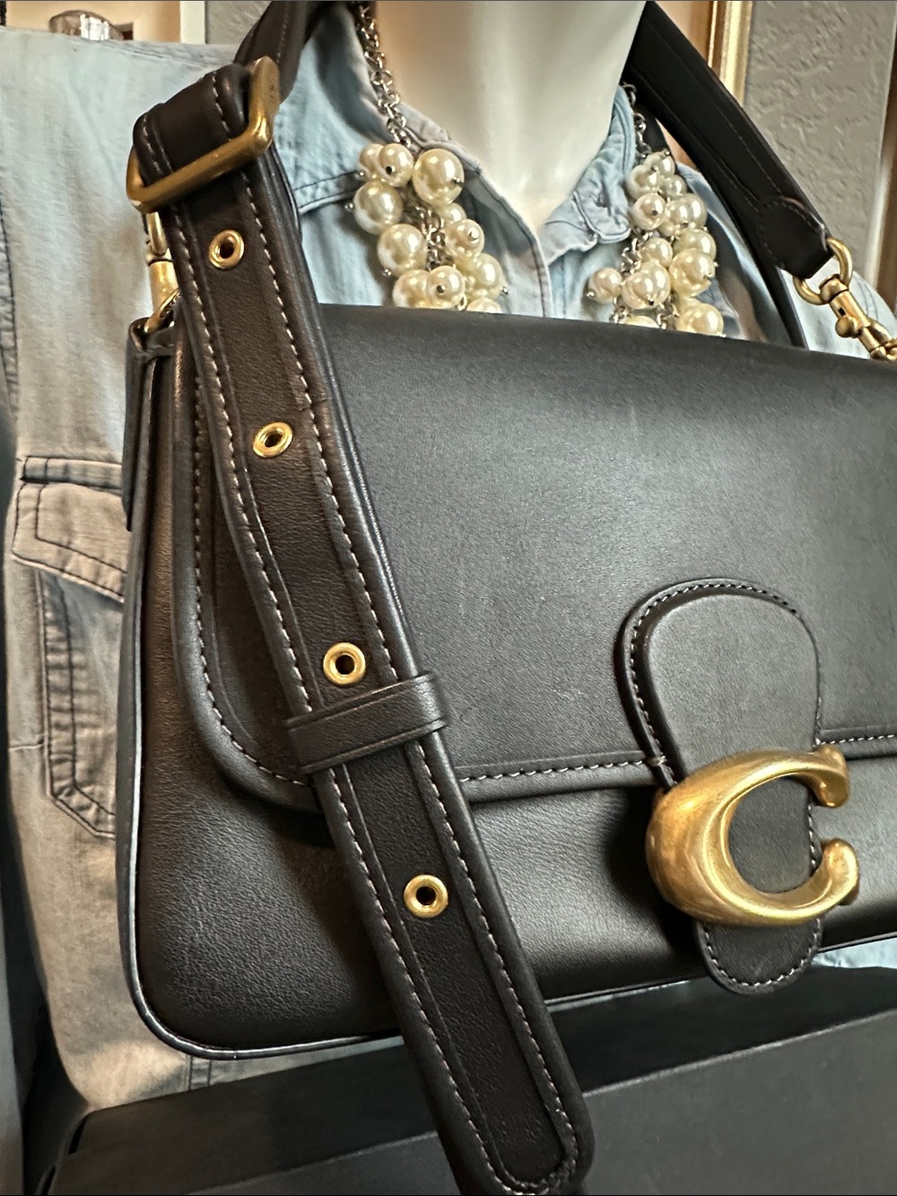 Coach Soft Tabby black crossbody with receipts and box 🖤🖤🖤 - Picture 3 of 14